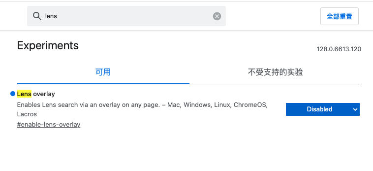 关闭 Google lens
